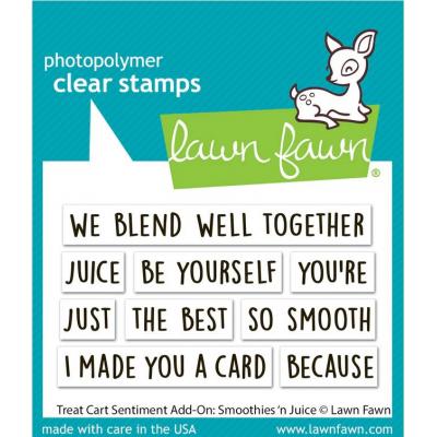 Lawn Fawn Stempel - Treat Cart Sentiment Add-On: Smoothies 'n Juice